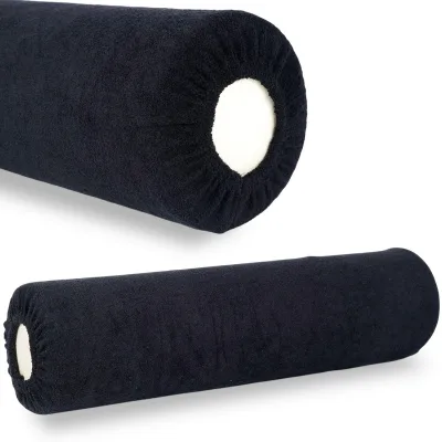 Terry cover for bolster, 15 × 60 cm black