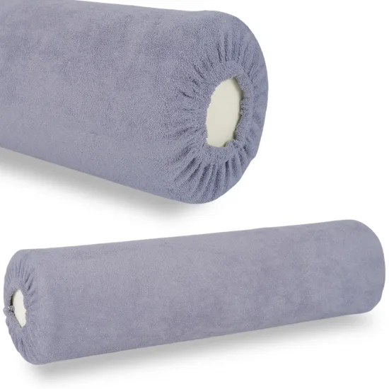 Terry cover for bolster, 15 × 60 cm gray