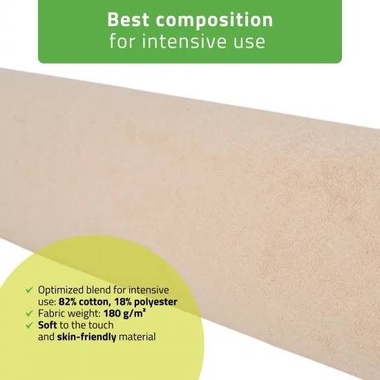 Terry cover for bolster, 15 × 60 cm creamy latte — slika 3