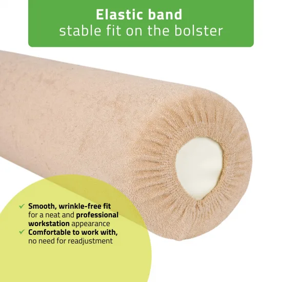 Terry cover for bolster, 15 × 60 cm creamy latte — slika 4