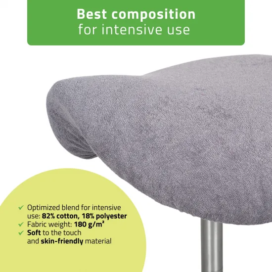 Terry cover with elastic for stool, gray — slika 3