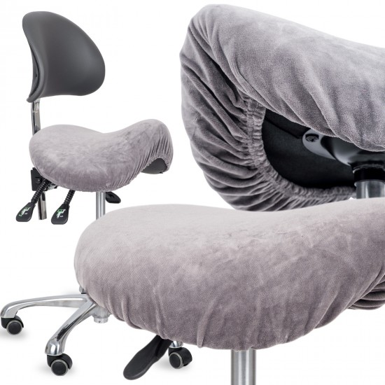 Velour cover with elastic for stool, graphite Velour cover with elastic for stool, graphite