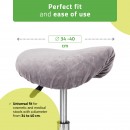 Velour cover with elastic for stool, graphite Velour cover with elastic for stool, graphite