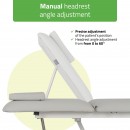 Optima terapijski stol, električno podešavanje visine s ručnim daljinskim upravljačem – Satin Comfort k729 siva