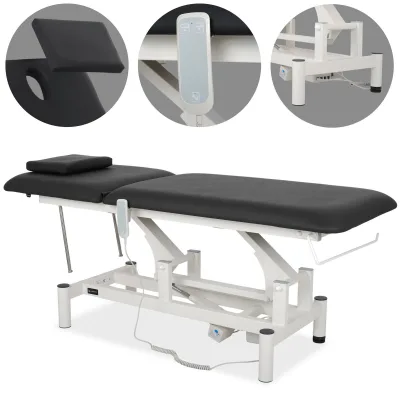 Optima therapy table, electric height adjustment with hand remote – Satin Comfort k715 black