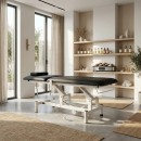 Optima terapijski stol, električno podešavanje visine s ručnim daljinskim upravljačem – Satin Comfort k715 crni