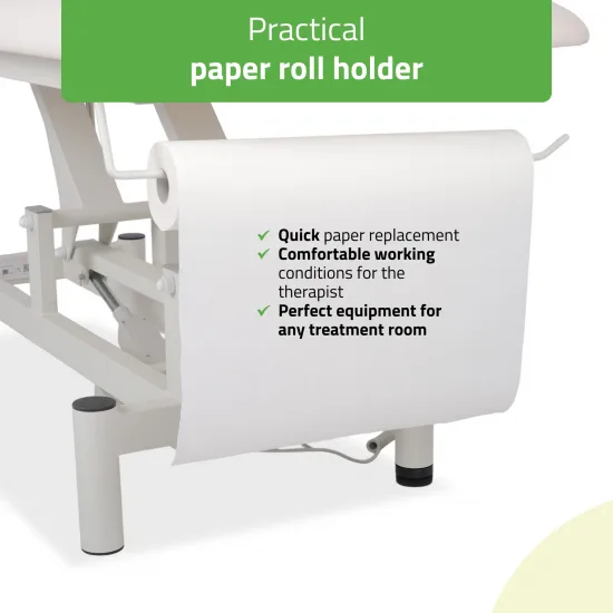 Optima therapy table, electric height adjustment with hand remote – Satin Comfort k701 white — slika 7