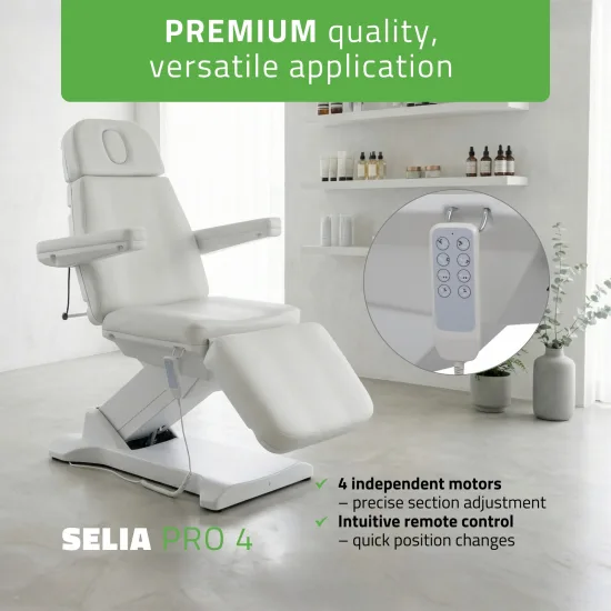 Electric beauty chair Selia PRO 4 Touch Core k329 grey — slika 2