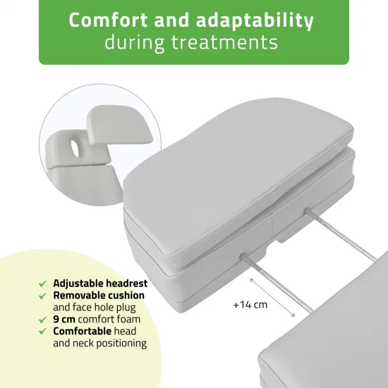 Electric beauty chair Selia PRO 4 Touch Core k329 grey — slika 4