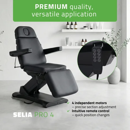 Electric beauty chair Selia PRO 4 Touch Core k315 black — slika 2