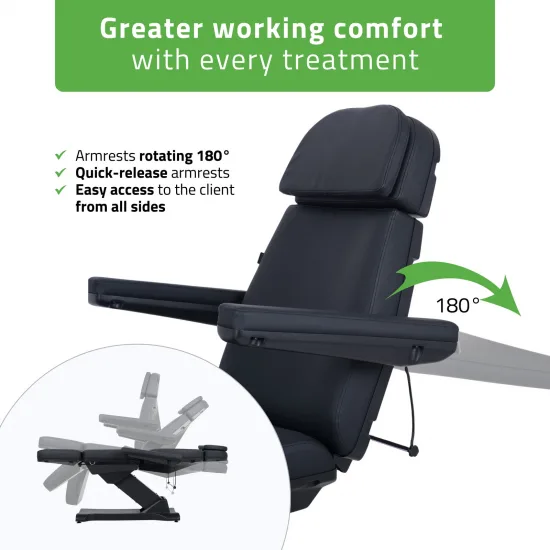 Electric beauty chair Selia PRO 4 Touch Core k315 black — slika 6