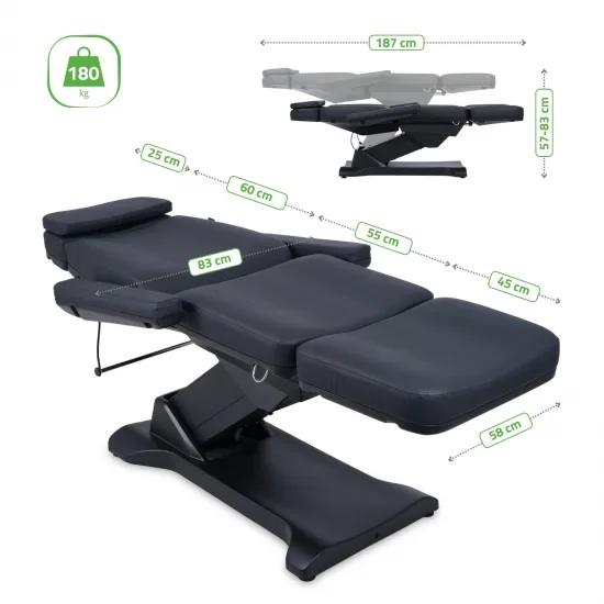 Electric beauty chair Selia PRO 4 Touch Core k315 black — slika 8