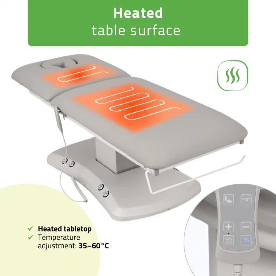 Electric treatment table Estella ERGO 2, Grey – 2 Motors — slika 6