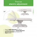 Electric treatment table Estella ERGO 2, k701 white – 2 motors