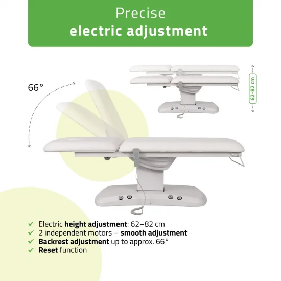 Electric treatment table Estella ERGO 2, k701 white – 2 motors — slika 3