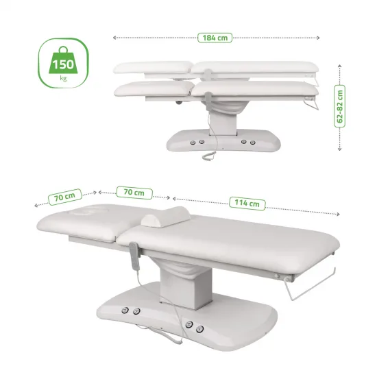 Electric treatment table Estella ERGO 2, k701 white – 2 motors — slika 10