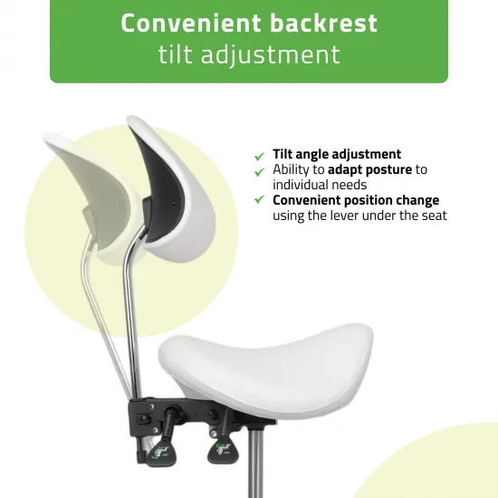 Stool Diana So Skin K401 White — slika 3