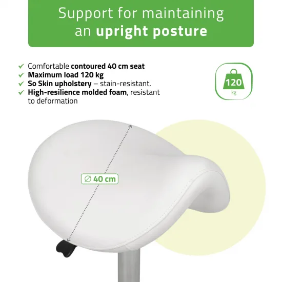 Stool Alma So Skin K401 White — slika 2