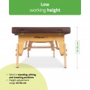Portable Thai massage table Niro 80 PU k835 brown