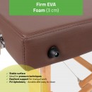 Portable Thai massage table Niro 80 PU k835 brown