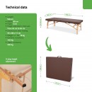 Portable Thai massage table Niro 80 PU k835 brown