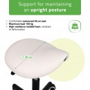 Saddle stool LUMO, Comfy Base k501 white
