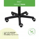 Saddle stool LUMO, Comfy Base k501 white