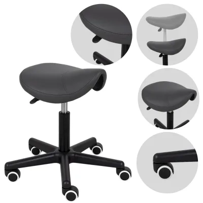 Saddle stool LUMO, Comfy Base k521 grey