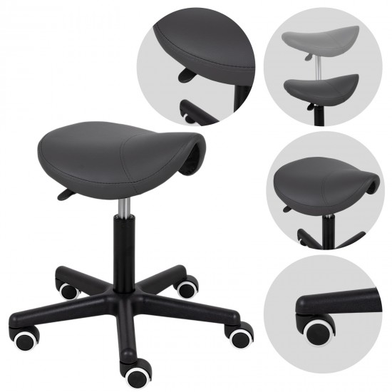 Saddle stool LUMO, Comfy Base k521 grey Saddle stool LUMO, Comfy Base k521 grey
