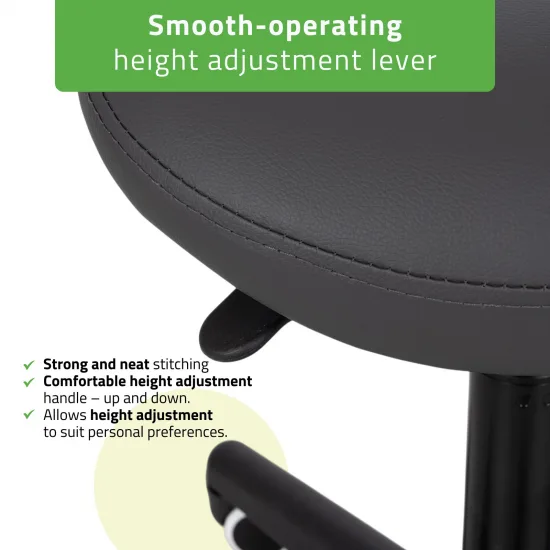 Saddle stool LUMO, Comfy Base k521 grey — slika 3