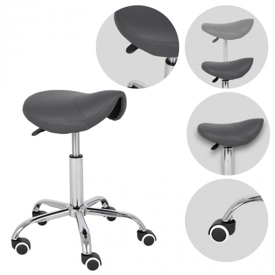 Saddle stool LOFI, Comfy Base k521 grey