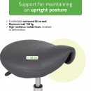 Saddle stool LOFI, Comfy Base k521 grey