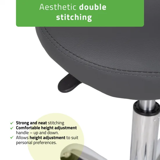 Saddle stool LOFI, Comfy Base k521 grey — slika 3