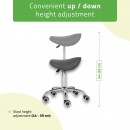 Saddle stool LOFI, Comfy Base k521 grey