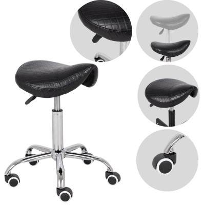 Saddle stool LOFI, Comfy Base k515 quilted black