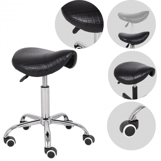 Saddle stool LOFI, Comfy Base k515 quilted black
