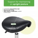 Saddle stool LOFI, Comfy Base k515 quilted black