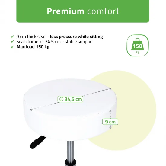 Stool Mobi, Comfy Base k501 white — slika 2