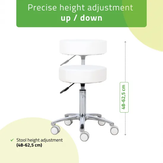 Stool Mobi, Comfy Base k501 white — slika 3