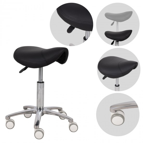 Saddle stool Lila, PVC k515 black