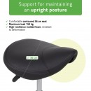 Saddle stool Lila, PVC k515 black
