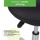Saddle stool Lila, PVC k515 black