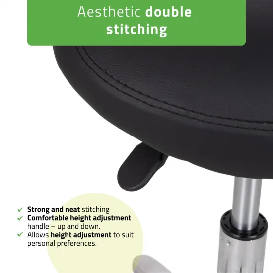 Saddle stool Lila, PVC k515 black — slika 3