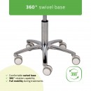 Saddle stool Lila, PVC k501 white