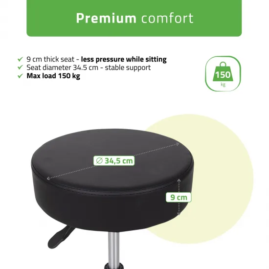 Stool TIMO, Comfy Base k515 black — slika 2
