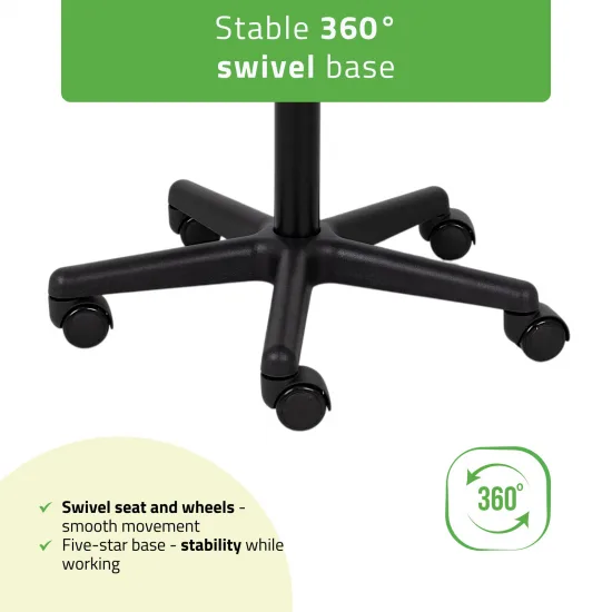 Stool TIMO, Comfy Base k501 white — slika 2