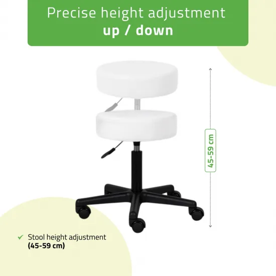 Stool TIMO, Comfy Base k501 white — slika 4