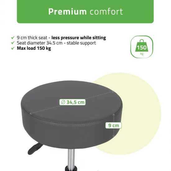 Stool TIMO, Comfy Base k521 grey — slika 2