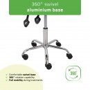 Saddle stool Sola, Comfy Base k501 white