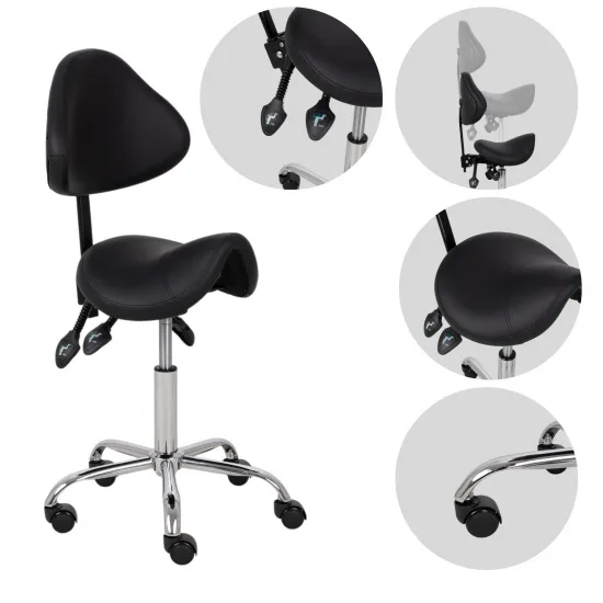 Saddle stool Sola, Comfy Base k515 black